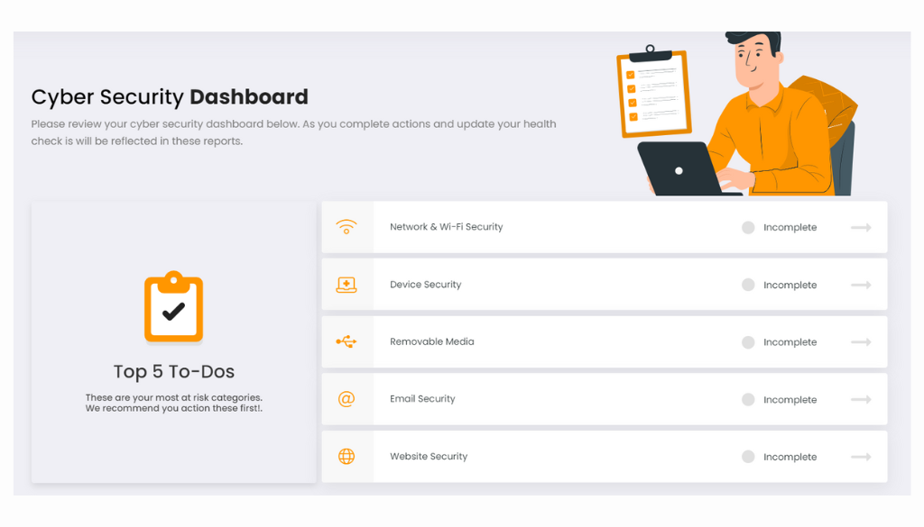 Xen Technologies Cyber Security dashboard that reflects your updates reports